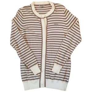 Barbour Pima cotton stripe twin set cardigan